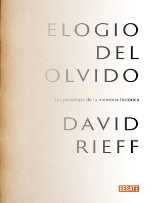 cover image of Elogio del olvido